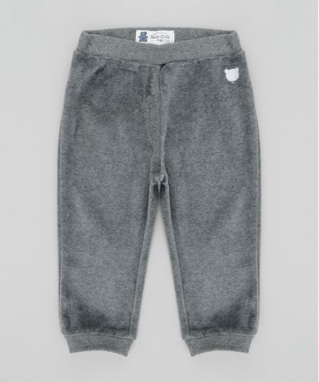 Calca-em-Plush-de-Algodao---Sustentavel-Cinza-Mescla-Escuro-8479381-Cinza_Mescla_Escuro_1