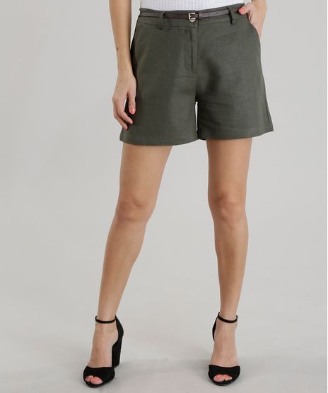 Short-em-Linho-com-Cinto-Verde-Militar-8493876-Verde_Militar_1