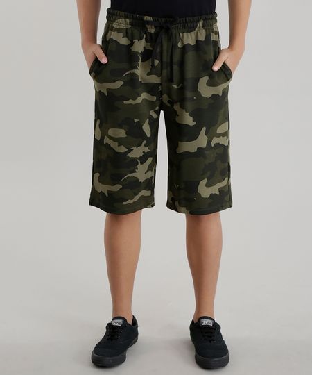 Bermuda-Estampada-Camuflada-em-Moletom-Verde-Militar-8558387-Verde_Militar_1