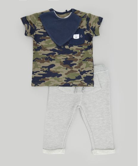Conjunto-de-Camiseta-Estampada-Camuflada-Verde-Militar---Calca-em-Moletom---Lenco-Cinza-Mescla-8495988-Cinza_Mescla_1