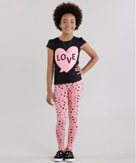 Conjunto-de-Blusa--Love--Preta---Calca-Legging-Estampada-de-Coracoes-Rosa-8604004-Rosa_1