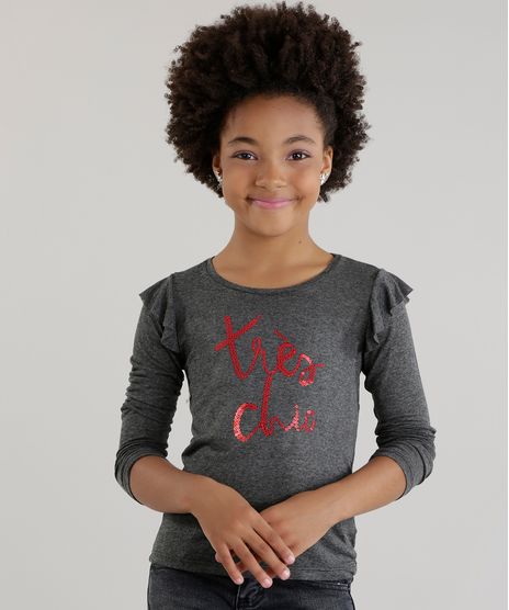 Blusa--Tres-Chic--com-Paetes-Cinza-Mescla-Escuro-8625508-Cinza_Mescla_Escuro_1