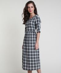 Vestido-Feminino-Mindset-Midi-Estampado-Xadrez-Manga-Curta-Chumbo-9946478-Chumbo_1 Vestido-Feminino-Mindset-Midi-Estampado-Xadrez-Manga-Curta-Chumbo-9946478-Chumbo_1
