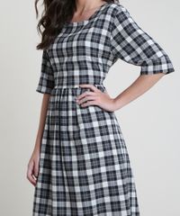Vestido-Feminino-Mindset-Midi-Estampado-Xadrez-Manga-Curta-Chumbo-9946478-Chumbo_4 Vestido-Feminino-Mindset-Midi-Estampado-Xadrez-Manga-Curta-Chumbo-9946478-Chumbo_4