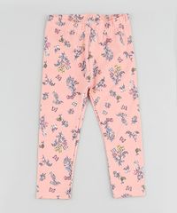 Calca-Legging-Infantil-Basica-Estampada-Floral-Coral-9895122-Coral_1