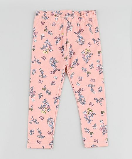 Calca-Legging-Infantil-Basica-Estampada-Floral-Coral-9895122-Coral_1