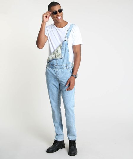 Macacao-Jeans-Masculino-Slim-com-Bolsos-Azul-Claro-9907080-Azul_Claro_1