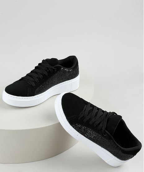 Tenis-Feminino-Oneself-Flatform-com-Glitter-Preto-9698020-Preto_1