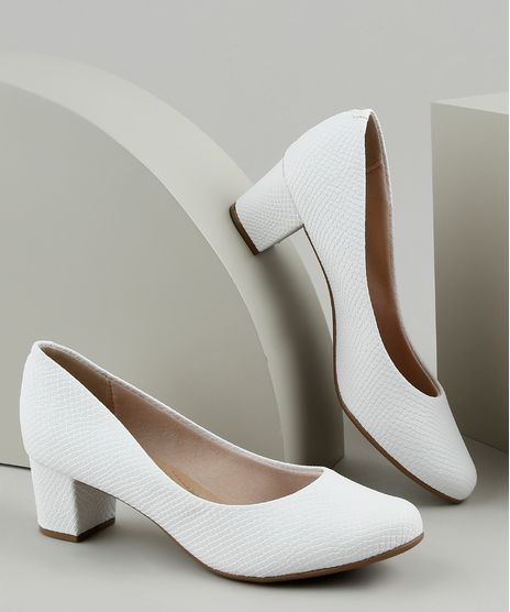 Scarpin-Feminino-Beira-Rio-Conforto-Texturizado-Animal-Print-Bico-Redondo-Salto-Baixo-Grosso-Branco-9732018-Branco_1