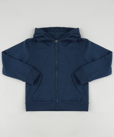 Blusao-Infantil-Basico-em-Moletom-Felpado-com-Capuz-e-Bolsos-Azul-Marinho-9798159-Azul_Marinho_1