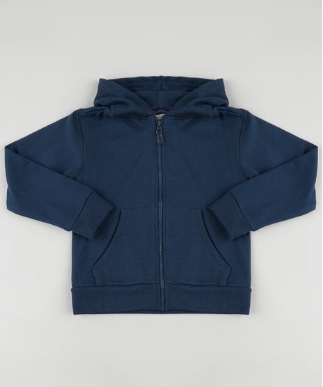 Blusao-Infantil-Basico-em-Moletom-Felpado-com-Capuz-e-Bolsos-Azul-Marinho-9798159-Azul_Marinho_1