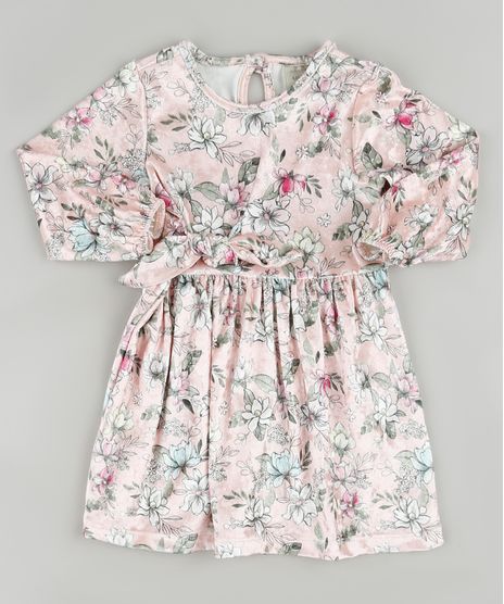 Vestido-Infantil-Estampado-Floral-em-Veludo-com-Laco-Manga-Longa-Rose-9896816-Rose_1
