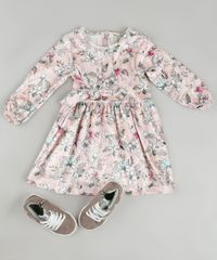 Vestido-Infantil-Estampado-Floral-em-Veludo-com-Laco-Manga-Longa-Rose-9896816-Rose_3