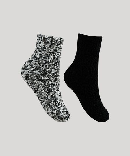 Kit-de-2-Meias-de-Inverno-Femininas-Cano-Alto-Texturizadas-Preto-9837821-Preto_1
