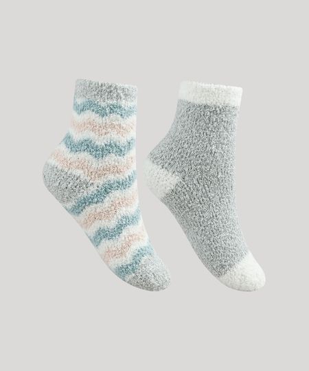 Kit-de-2-Meias-de-Inverno-Femininas-Cano-Alto-Felpadas-Cinza-Claro-9837820-Cinza_Claro_1
