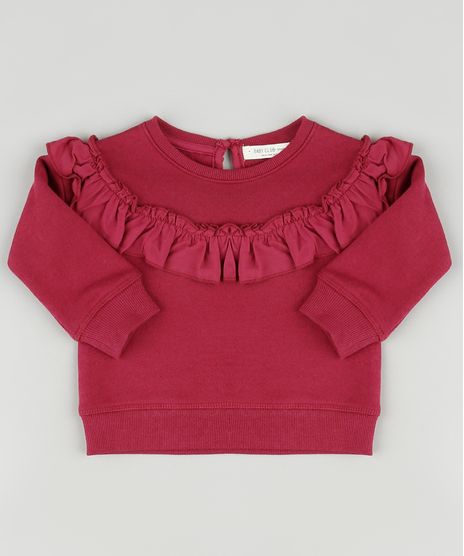 Blusao-Infantil-em-Moletom-Felpado-com-Babado-Vinho-9805411-Vinho_1