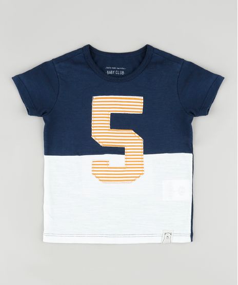 Camiseta-Infantil-com-Recorte-Manga-Curta-Azul-Marinho-9871521-Azul_Marinho_1