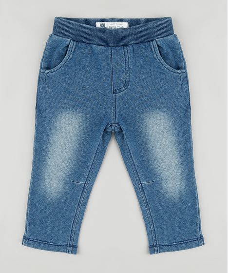 calça jeans com moletom infantil