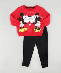 Conjunto-Infantil-Mickey-e-Minnie-de-Blusao-Vermelho---Calca-em-Moletom-Felpado-Preta-9890126-Preto_1