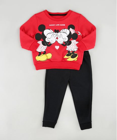 Conjunto-Infantil-Mickey-e-Minnie-de-Blusao-Vermelho---Calca-em-Moletom-Felpado-Preta-9890126-Preto_1
