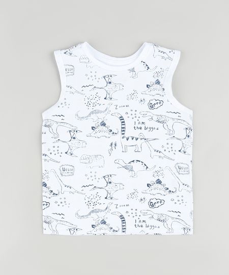 Regata-Infantil-Estampada-de-Dinossauros-Branca-9917684-Branco_1 Regata-Infantil-Estampada-de-Dinossauros-Branca-9917684-Branco_1