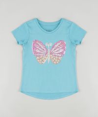 Blusa-Infantil-Borboletas-com-Paetes-Manga-Curta-Azul-9888029-Azul_1