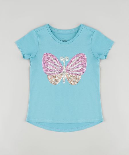 Blusa-Infantil-Borboletas-com-Paetes-Manga-Curta-Azul-9888029-Azul_1