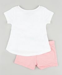 Conjunto-Infantil-Elsa-Frozen-de-Blusa-Manga-Curta-Off-White---Short-em-Moletom-Rosa-Claro-9880799-Rosa_Claro_2