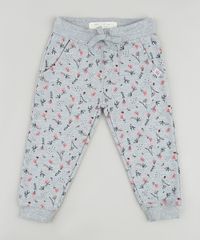 Calca-Infantil-Estampada-Floral-em-Moletom-com-Bolsos-Cinza-Mescla-9794858-Cinza_Mescla_1