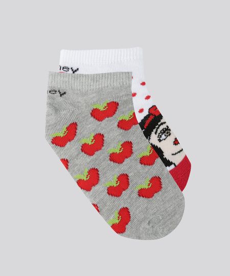 Kit-de-2-Meias-Soquete-Branca-de-Neve-Multicor-8634530-Multicor_1