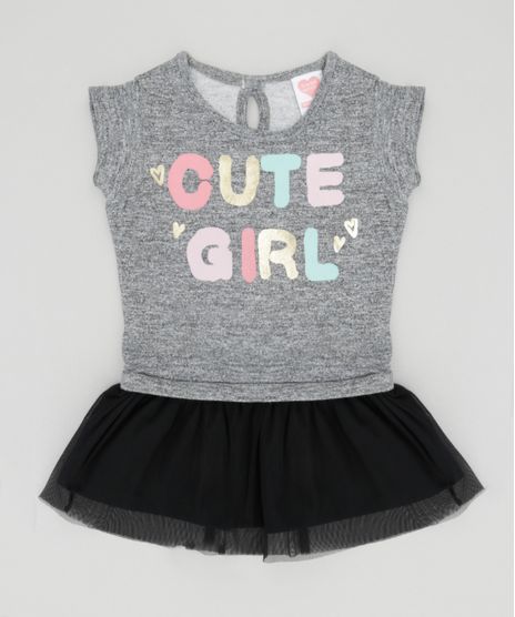 Vestido--Cute-Girl--com-Tule-Cinza-Mescla-8568286-Cinza_Mescla_1