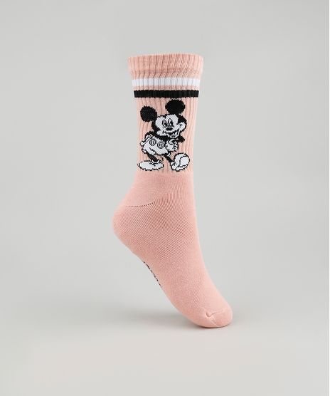 Meia-Feminina-Cano-Alto-Mickey-Atoalhada-Rose-9743063-Rose_1