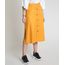 Saia-Feminina-Midi-com-Bolsos-e-Fendas-Mostarda-9864474-Mostarda_1