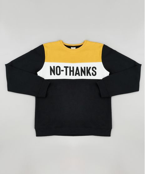Blusao-Infantil-em-Moletom-Felpado--No-Thanks--com-Recortes-Preto-9798300-Preto_1