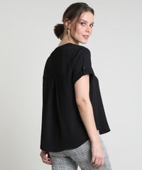 Camisa-Feminina-com-Martingale-Manga-Curta-Preta-9822191-Preto_2