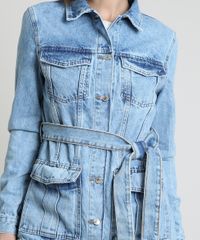 Jaqueta-Jeans-Feminina-Alongada-com-Bolsos-e-Faixa-para-Amarrar-Azul-Claro-9890052-Azul_Claro_4