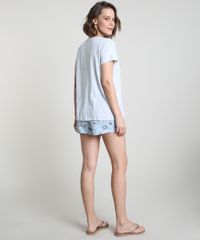 Pijama-Feminino-Porco-Espinho--Vivendo-no-Limite--Manga-Curta-Cinza-Mescla-Claro-9898193-Cinza_Mescla_Claro_2