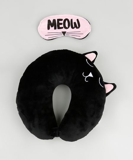 Kit-de-Apoio-de-Pescoco-Gatinho---Tapa-Olho--Meow--Preto-9899816-Preto_1