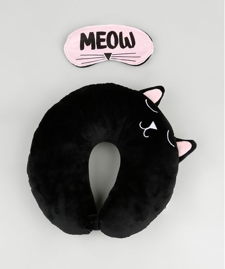 Kit-de-Apoio-de-Pescoco-Gatinho---Tapa-Olho--Meow--Preto-9899816-Preto_1