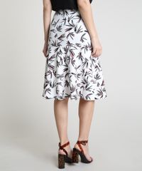Saia-Feminina-Midi-Evase-Estampada-de-Folhagem-com-Botoes-Branca-9692351-Branco_2