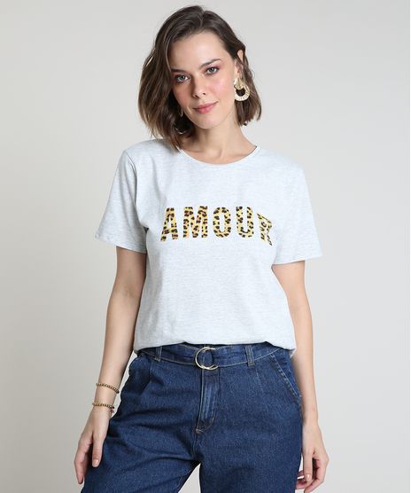 Blusa-Feminina--Amour--Animal-Print-Onca-Manga-Curta-Decote-Redondo-Cinza-Mescla-Claro-9906928-Cinza_Mescla_Claro_1