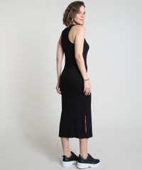 Vestido-Feminino-Midi-Canelado-com-Fendas-Decote-Nadador-Preto-9921519-Preto_2