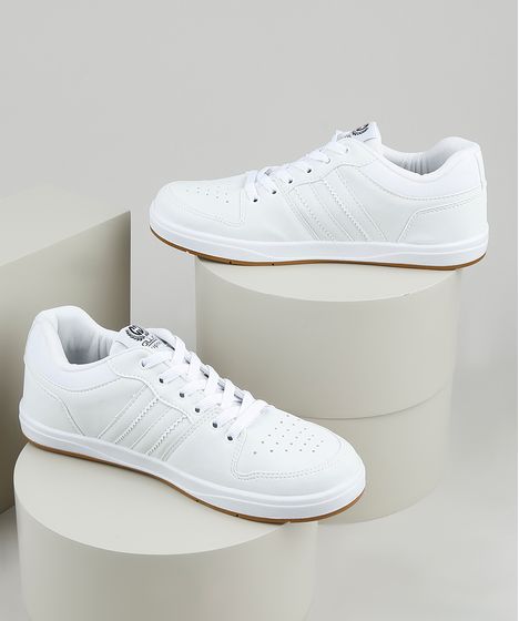 tenis branco masculino c&a