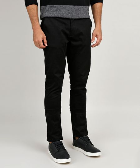 Calca-de-Sarja-Masculina-Slim-Chino-Preta-8554815-Preto_1