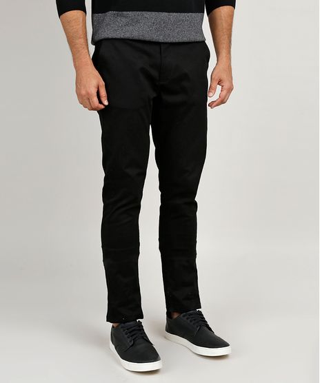 Calca-de-Sarja-Masculina-Slim-Chino-Preta-8554815-Preto_1
