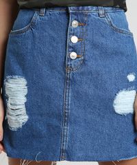 Saia-Jeans-Feminina-Curta-Destroyed-com-Barra-a-Fio-Azul-Escuro-9310412-Azul_Escuro_4