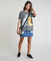 Blusa-Feminina-A-Dama-e-O-Vagabundo-Ampla-Manga-Curta-Decote-Redondo-Chumbo-9716464-Chumbo_3