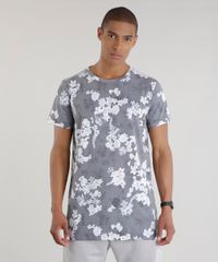 Camiseta-Longa-Estampada-Floral-Cinza-8640027-Cinza_1