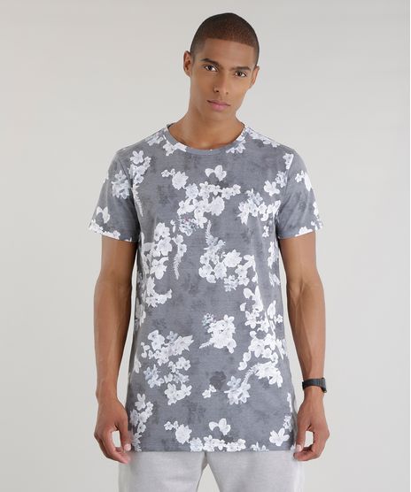 Camiseta-Longa-Estampada-Floral-Cinza-8640027-Cinza_1