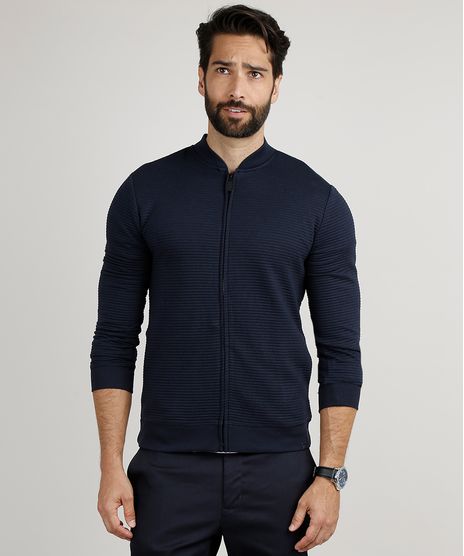 Jaqueta-Bomber-Masculina-Slim-em-Moletom-Canelado-Azul-Marinho-9782698-Azul_Marinho_1